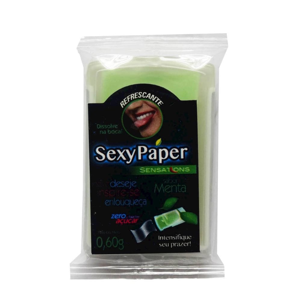 Lâminas Sexy Paper Sensations Refrescantes Menta 600 Mg Danilla Vega Love 9761